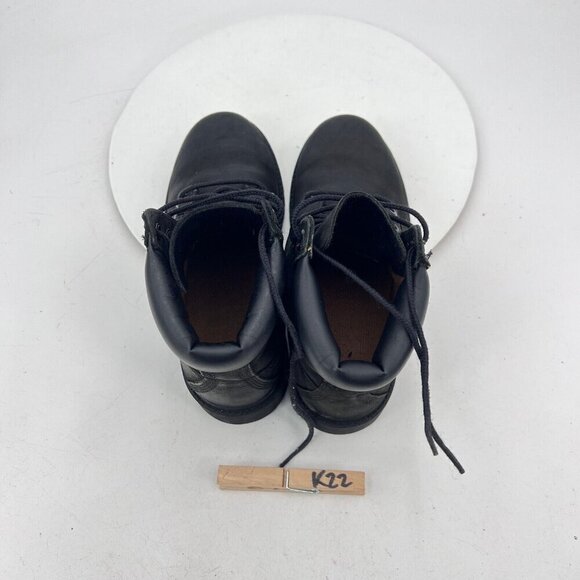 Timberland 6 Inch Kids Size 4 Women 5 12907 Black Nubuck Ankle Premium Boot - Picture 9 of 11